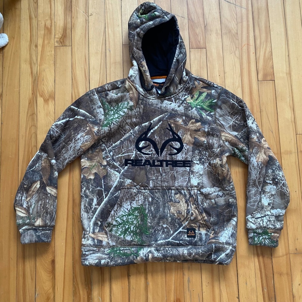 Realtree Camo Hoodie Pullover Realtree Xtra Logo Kanga Pocket Size Small
